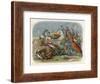 Simon De Montfort is Killed at the Battle of Evesham-James Doyle-Framed Art Print