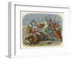 Simon De Montfort is Killed at the Battle of Evesham-James Doyle-Framed Art Print