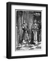 Simon De Montfort Quarrelling with Henry III, 1257-null-Framed Giclee Print