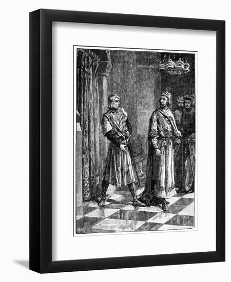 Simon De Montfort Quarrelling with Henry III, 1257-null-Framed Giclee Print