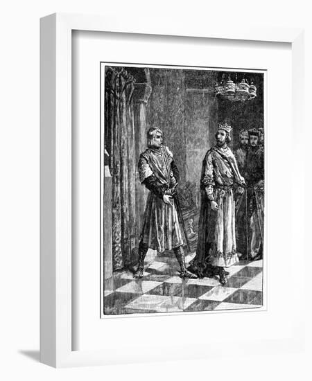 Simon De Montfort Quarrelling with Henry III, 1257-null-Framed Giclee Print