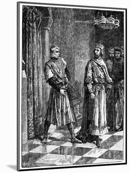 Simon De Montfort Quarrelling with Henry III, 1257-null-Mounted Giclee Print