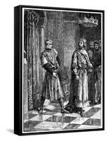 Simon De Montfort Quarrelling with Henry III, 1257-null-Framed Stretched Canvas