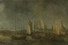 A Dutch Man-Of-War and Various Vessels in a Breeze, C. 1640-Simon de Vlieger-Giclee Print