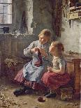 Knitting, 1891-Simon Glucklich-Framed Giclee Print