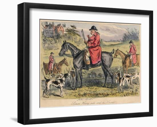 Simon Heavy - Side and His Hounds, 1865-Hablot Knight Browne-Framed Giclee Print