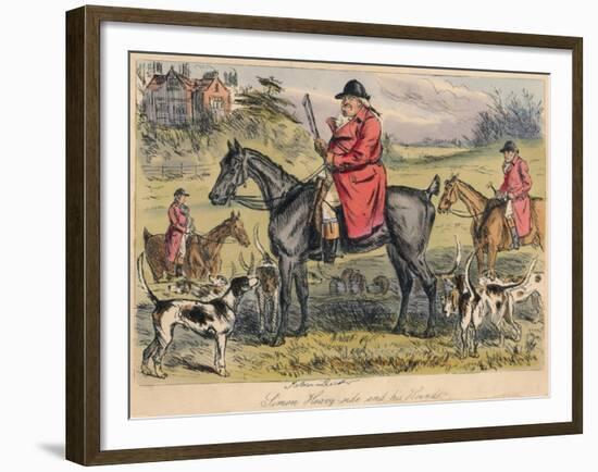 Simon Heavy - Side and His Hounds, 1865-Hablot Knight Browne-Framed Giclee Print