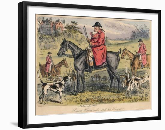 Simon Heavy - Side and His Hounds, 1865-Hablot Knight Browne-Framed Giclee Print
