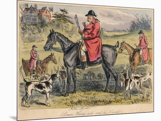 Simon Heavy - Side and His Hounds, 1865-Hablot Knight Browne-Mounted Giclee Print