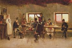 Revellers in a Pub, 1888-Simon Hollosy-Stretched Canvas