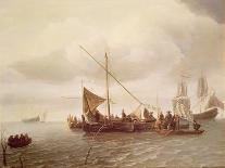 Fishermen Drying Nets on Scheveningen Beach-Simon Jacobsz. Vlieger-Giclee Print