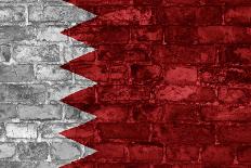 Bahrain Flag Graphic On Wall-simon johnsen-Laminated Art Print