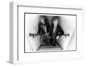 Simon le Bon and Nick Rhodes of Duran Duran Backstage at the Jay Leno Show, La. October 2004-null-Framed Photographic Print