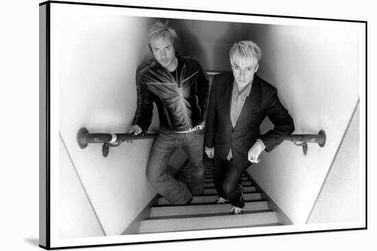 Simon le Bon and Nick Rhodes of Duran Duran Backstage at the Jay Leno Show, La. October 2004-null-Stretched Canvas
