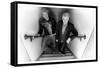 Simon le Bon and Nick Rhodes of Duran Duran Backstage at the Jay Leno Show, La. October 2004-null-Framed Stretched Canvas