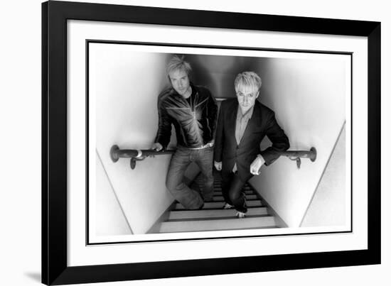 Simon le Bon and Nick Rhodes of Duran Duran Backstage at the Jay Leno Show, La. October 2004-null-Framed Photographic Print