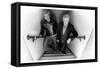 Simon le Bon and Nick Rhodes of Duran Duran Backstage at the Jay Leno Show, La. October 2004-null-Framed Stretched Canvas