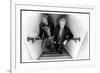 Simon le Bon and Nick Rhodes of Duran Duran Backstage at the Jay Leno Show, La. October 2004-null-Framed Photographic Print