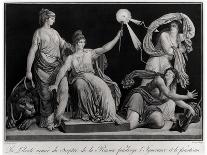 Liberty Armed with the Sceptre of Reason Striking Down Ignorance and Fanaticism, 1793-Simon Louis Boizot-Mounted Giclee Print