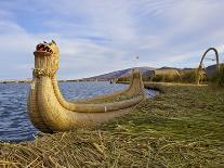 Traditional Reed Boat Uros Island, Flotantes, Lake Titicaca, Peru, South America-Simon Montgomery-Photographic Print