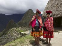 Traditionally Dressed Children by Machu Picchu, UNESCO World Heritage Site, Vilcabamba Mtns, Peru-Simon Montgomery-Photographic Print