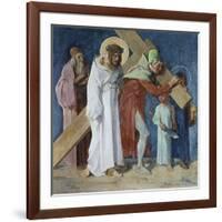 Simon of Cyrene Helps Jesus 5th Station of the Cross-Martin Feuerstein-Framed Giclee Print