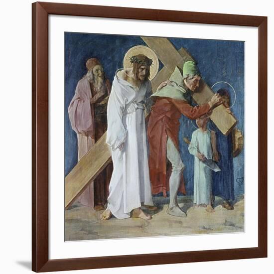 Simon of Cyrene Helps Jesus 5th Station of the Cross-Martin Feuerstein-Framed Giclee Print