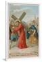 Simon of Cyrene Helps Jesus to Carry the Cross. the Fifth Station of the Cross-null-Framed Giclee Print