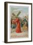 Simon of Cyrene Helps Jesus to Carry the Cross. the Fifth Station of the Cross-null-Framed Giclee Print