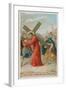 Simon of Cyrene Helps Jesus to Carry the Cross. the Fifth Station of the Cross-null-Framed Giclee Print