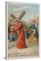 Simon of Cyrene Helps Jesus to Carry the Cross. the Fifth Station of the Cross-null-Stretched Canvas