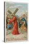 Simon of Cyrene Helps Jesus to Carry the Cross. the Fifth Station of the Cross-null-Stretched Canvas