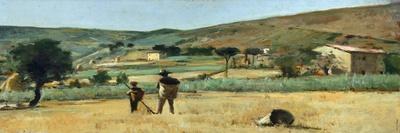 Countryside with Peasants-Simon Quaglio-Giclee Print