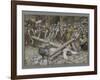 Simon the Cyrenian Compelled to Carry the Cross with Jesus-James Tissot-Framed Giclee Print