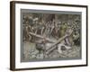 Simon the Cyrenian Compelled to Carry the Cross with Jesus-James Tissot-Framed Giclee Print