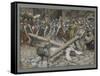 Simon the Cyrenian Compelled to Carry the Cross with Jesus-James Tissot-Framed Stretched Canvas