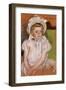 Simone in a White Bonnet-Mary Cassatt-Framed Giclee Print