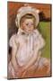 Simone in a White Bonnet-Mary Cassatt-Mounted Giclee Print