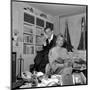 Simone Signoret and Her Husband Yves Montand-Marcel Begoin-Mounted Premium Photographic Print