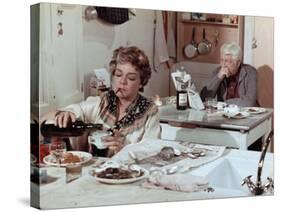 Simone Signoret and Jean Gabin: Le Chat, 1971-Marcel Dole-Stretched Canvas