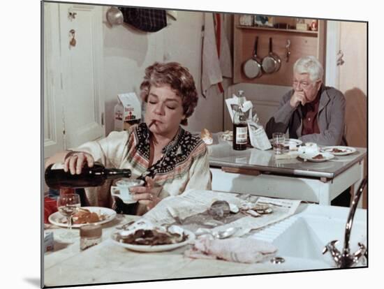 Simone Signoret and Jean Gabin: Le Chat, 1971-Marcel Dole-Mounted Photographic Print