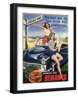 Simoniz Cars Wax Polish Sex Objects Sexism Discrimination, UK, 1950-null-Framed Giclee Print