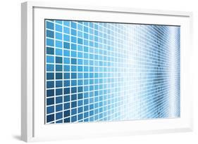 Simple And Clean Background Abstract In Grid-kentoh-Framed Art Print