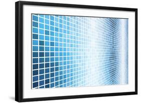 Simple And Clean Background Abstract In Grid-kentoh-Framed Art Print