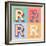 Simple And Clear Flat Lamp Alphabet - Letter R-dgbomb-Framed Art Print