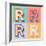 Simple And Clear Flat Lamp Alphabet - Letter R-dgbomb-Framed Art Print