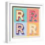 Simple And Clear Flat Lamp Alphabet - Letter R-dgbomb-Framed Art Print