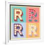 Simple And Clear Flat Lamp Alphabet - Letter R-dgbomb-Framed Art Print