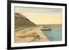 Simple Boats by Shore-null-Framed Premium Giclee Print