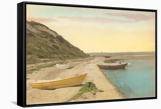 Simple Boats by Shore-null-Framed Stretched Canvas